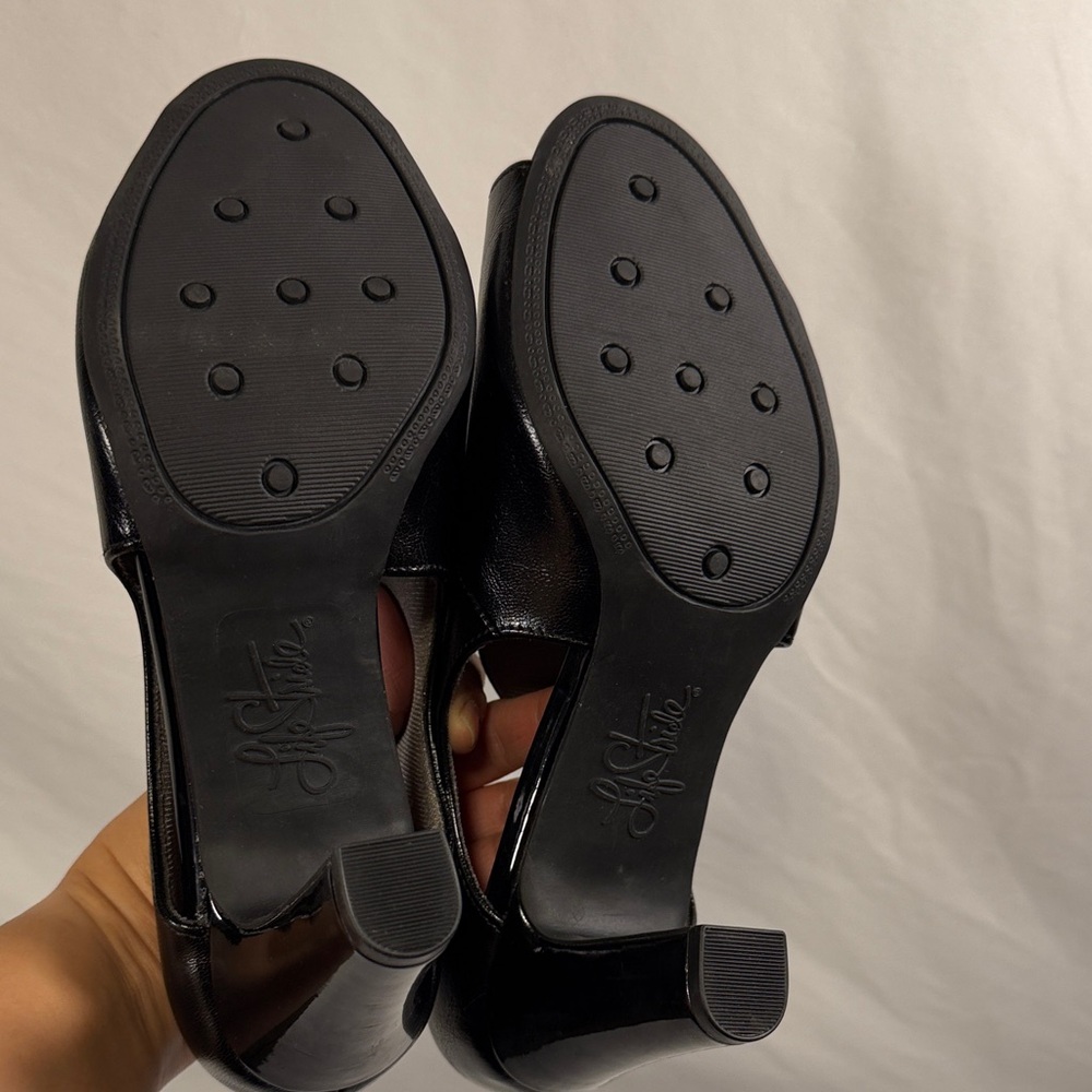 Life Stride Carla Shoes Size 8M Black Peep-Toe Heels - Picture 4 of 7